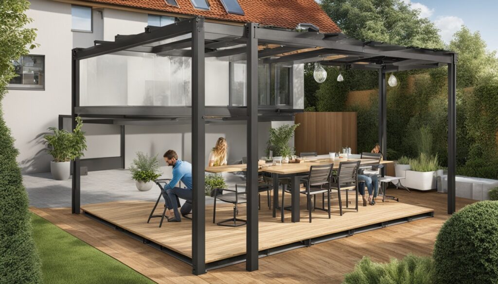 DIY-Montage Terrassenüberdachung