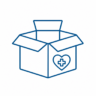 Pflegebox Icon Weiss