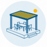 Terrassendach Icon Medium Neu